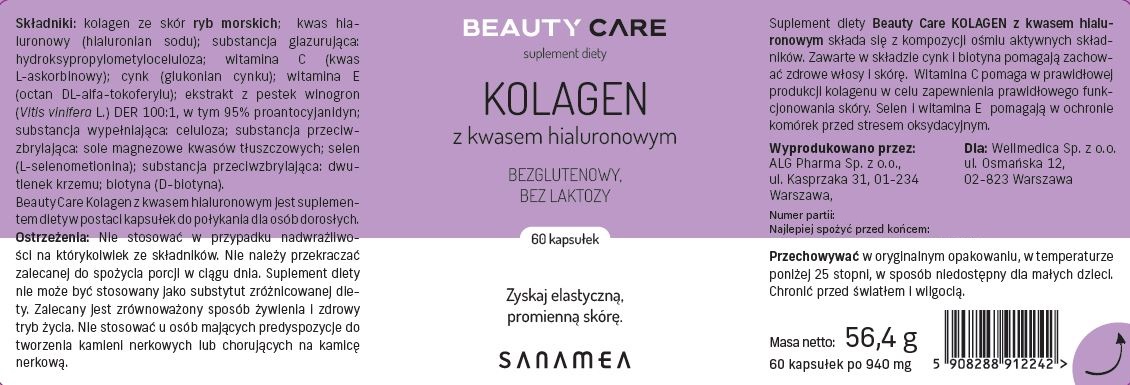 SANAMEA BEAUTY CARE KOLAGEN z kwasem hialuronowym