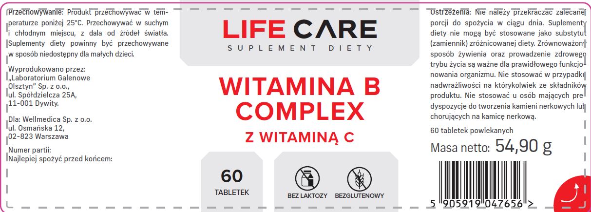 LIFE CARE Witamina B Complex z Witaminą C 